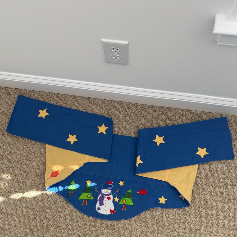 Festive Snowman/Pumpkin Reversible Table Runner